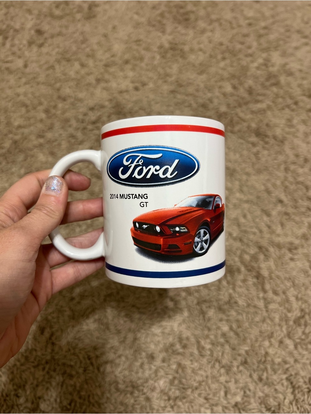 Ford Red 2014 Mustang GT Ceramic Coffee Mug